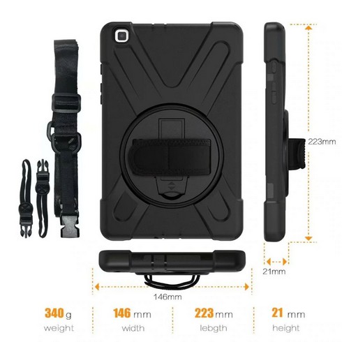 Apple iPad Mini 4/ 5/ 6 | 5/ 6/ 7/ 8/ 9 | Air 1/ Air 2 Case Robot Armor Standing Plus Tali Lanyard