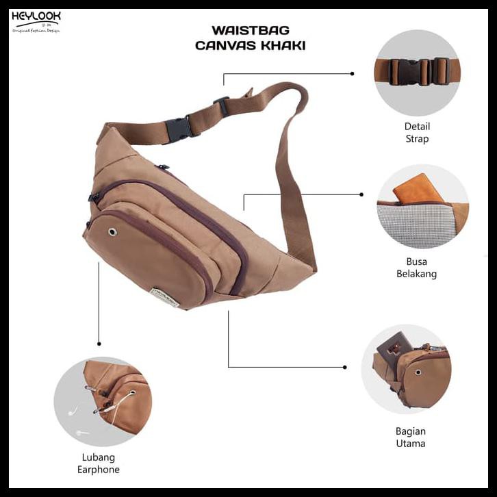 hzlf tas sling bag adidas premium / tas selempang / waistbag adidas - wb kanvas navy sg8w