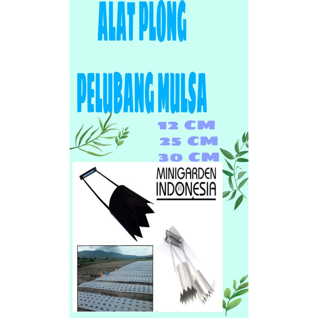 ALAT PLONG PELUBANG PLASTIK MULSA pertanian kebun stainless diameter lingkaran 12cm 25cm 30cm