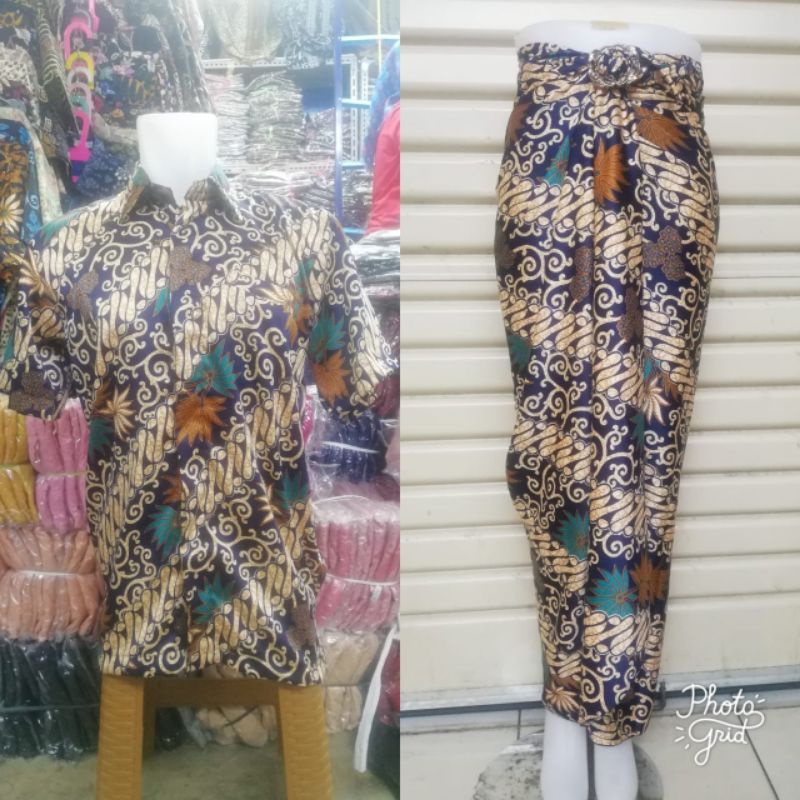 IndahKebaya | 50+ MOTIF / COUPLE ROK LILIT DAN KEMEJA PENDEK / COUPLE BATIK / ROK SPAN JUMBO MURAH