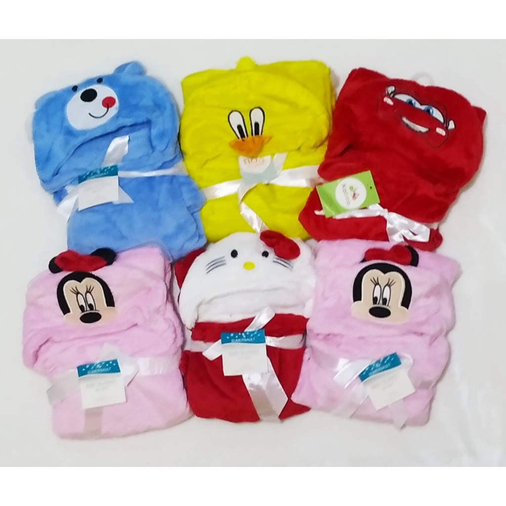 Selimut Bayi Tebal / Baby Blanket / Selimut Topi Bayi / Selimut Tidur Bayi / Selimut Hoodie / Hoodie Blanket / Alas Tidur Bayi Selimut Bayi NewbornBS-03