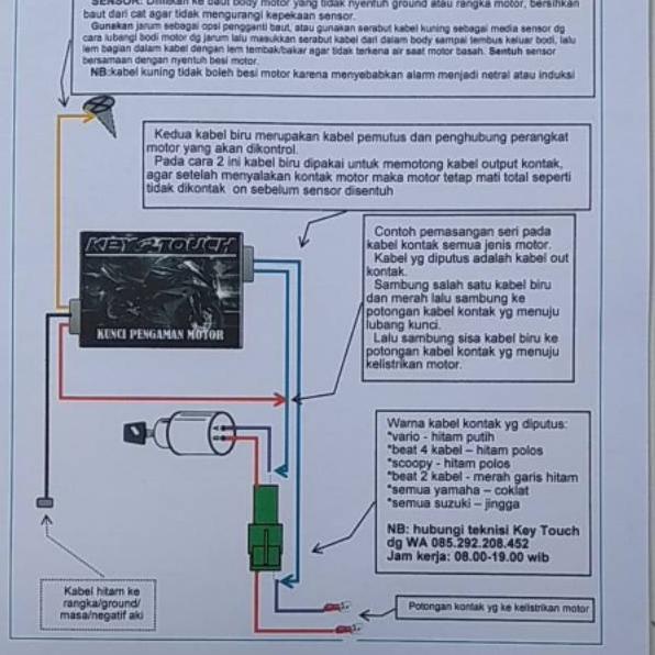 Diskon s/d 20% Kunci Rahasia Alarm Motor sentuh jari Pengaman Motor Sensor Sentuh jari Key Touch