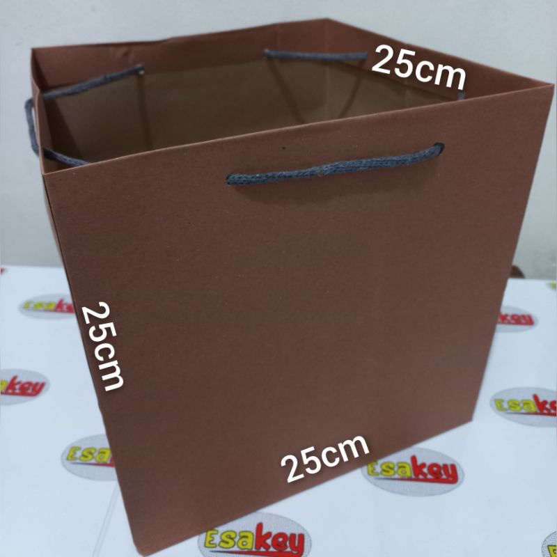 

(Lusinan) 12 Pcs Paper Bag 25x25 /Tas Nasi Kotak/Tumini