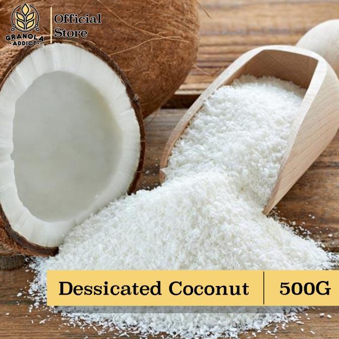 

Dessicated / Desicated Coconut ( Kelapa Parut Kering) Low Fat - 500G TERLARIS TERPERCAYA ORIGINAL