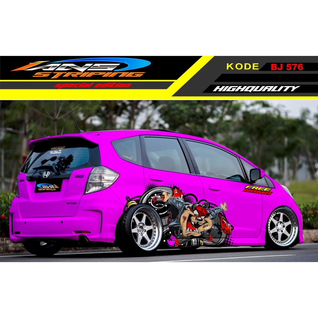 STIKER VARIASI MOBIL JAZZ AVANZA BRIO / STICKER TASMANIA / DECAL MOBIL HONDA / STIKER DECAL MOBIL / STIKER VARIASI