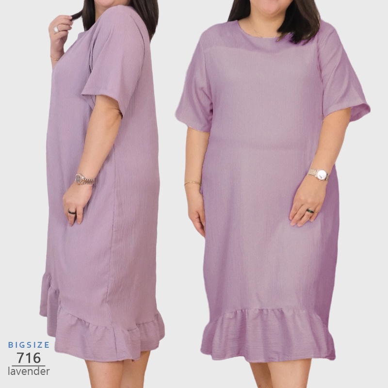 arenabelanja - Midi Dress Polos Wanita Jumbo Premium