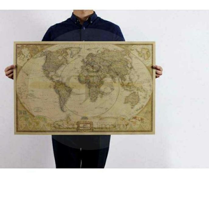 

Promo Hari Ini" Poster Peta Dunia Large Vintage World Map 72.5 x 47.5 cm - N401 | Promo Hari Ini | Grosiran Murah | F⚡ASH SALE