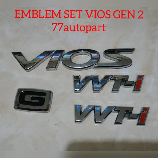 Emblem vios gen 2 set 4pc