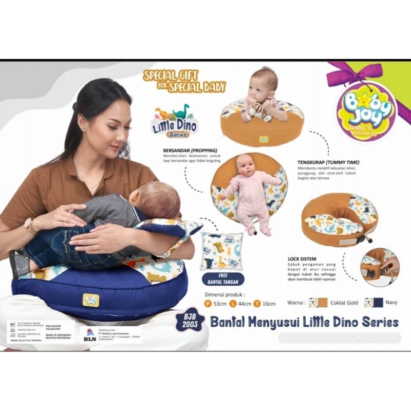 Baby Joy Nursing Pillow Bantal Menyusui (Dengan Gasper) + Free Bantal Lengan Peang