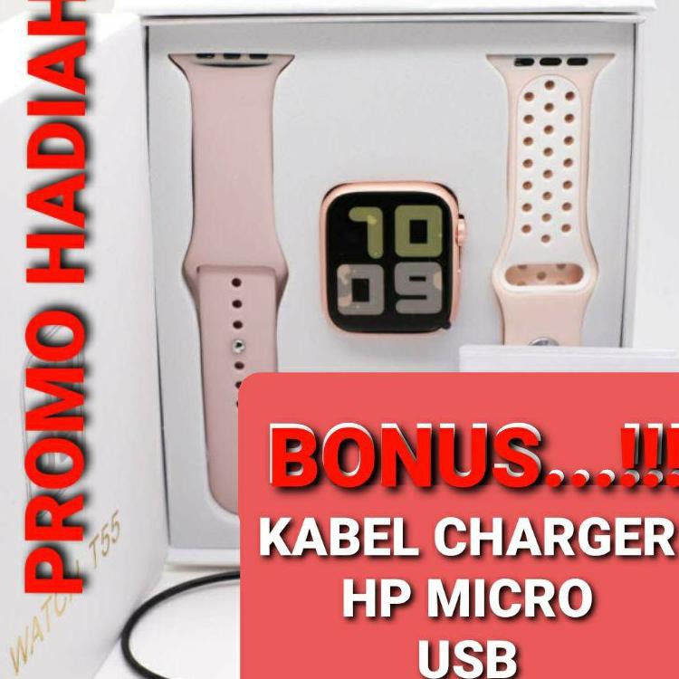 Smartwatch Bluetooth Call Layar Sentuh Jam Olahraga Type T-55 H85D