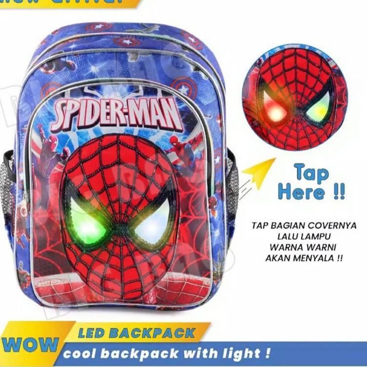 tas spiderman tk paud tas spiderman led mata nyala ◦ DOB.221829