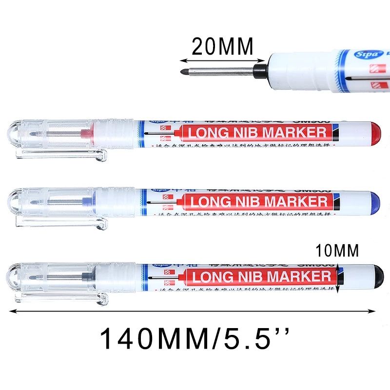 1pc Pen Marker Multifungsi Tahan Air Ukuran 20mm Untuk Pengerjaan Kayu / Metal / Mobil