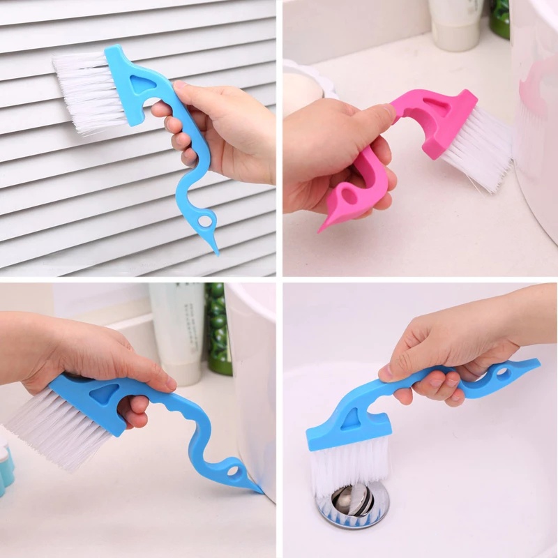 [Corner &amp; Groove &amp; Crevice Cleaning Brush, Squeegee Brush] [Swan Shaped Window Groove Cooktop Crevice Cleaner] [Household Deep Cleaning Tool]