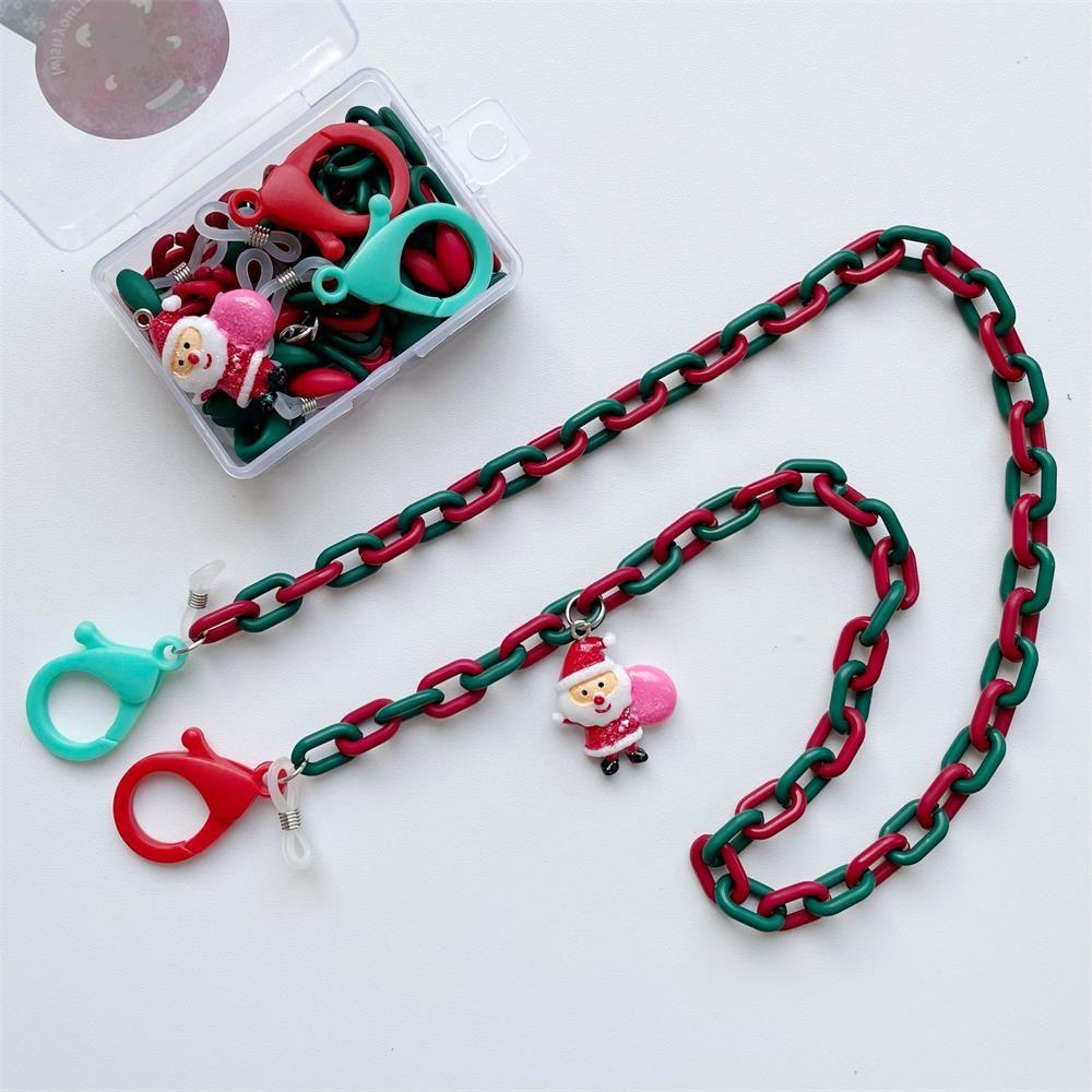 Lily DIY Bahan Wanita Pria Fashion Kalung Kacamata Resin Akrilik Motif Natal Tali Leher Neckband Lanyard Kacamata