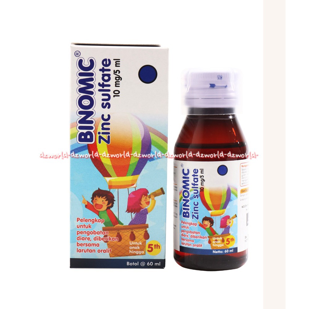 Binomic 60ml Zinc Sulfate Syrup Obat Diare Sirup Anak Binomik Mencret Untuk Anak Anak Kids Obat Diare Sakit Perut Mencret Model Sirup Anak 60 ml Binomik Zing 60 ml