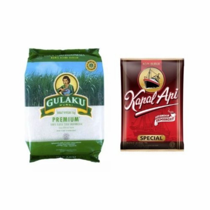 

PAKET NGOPI HEMAT : Bundling Gula Pasir GULAKU 1kg+Kopi Kapal Api 60gr