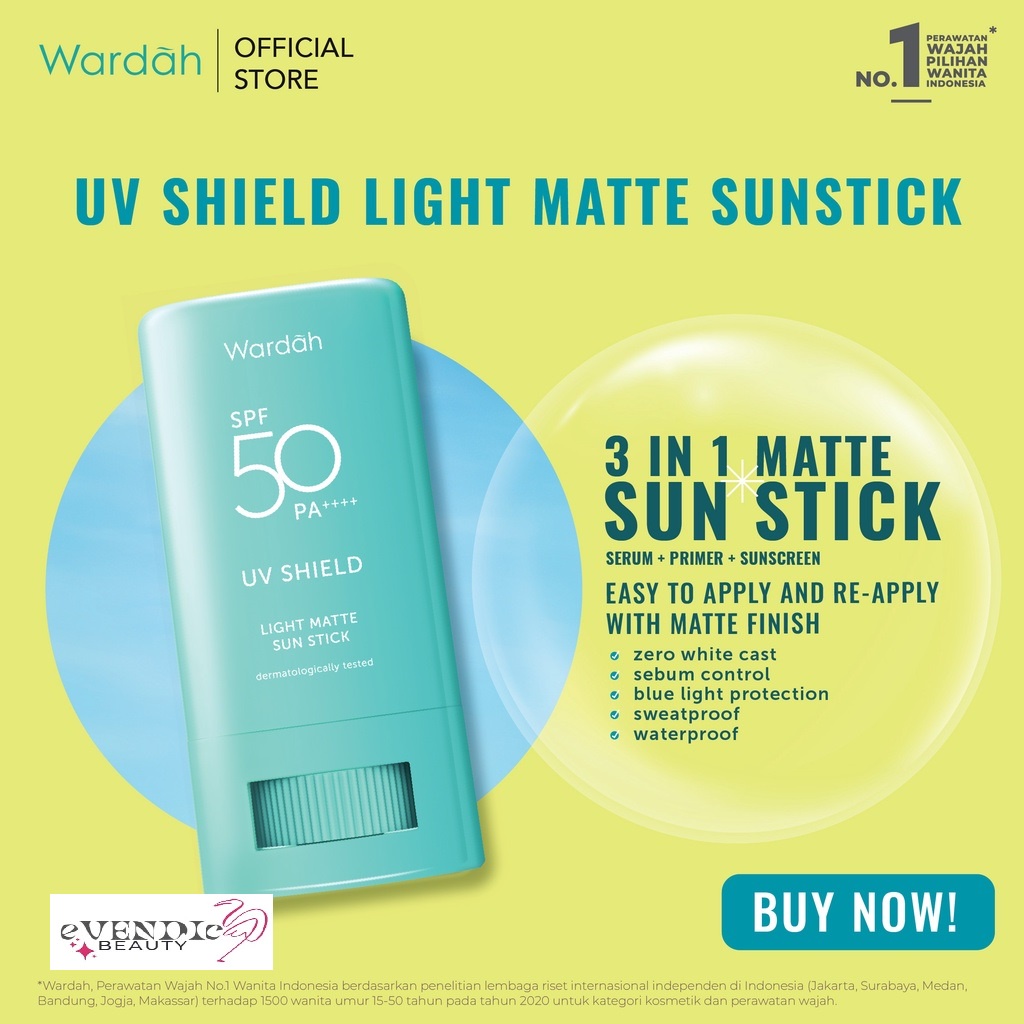 WARDAH UV Shield Light Matte Sun Stick SPF50 PA+ | Aqua Fresh Essence SPF 50 | Uv Shield Essential Sunscreen Gel SPF 30 ORIGINAL