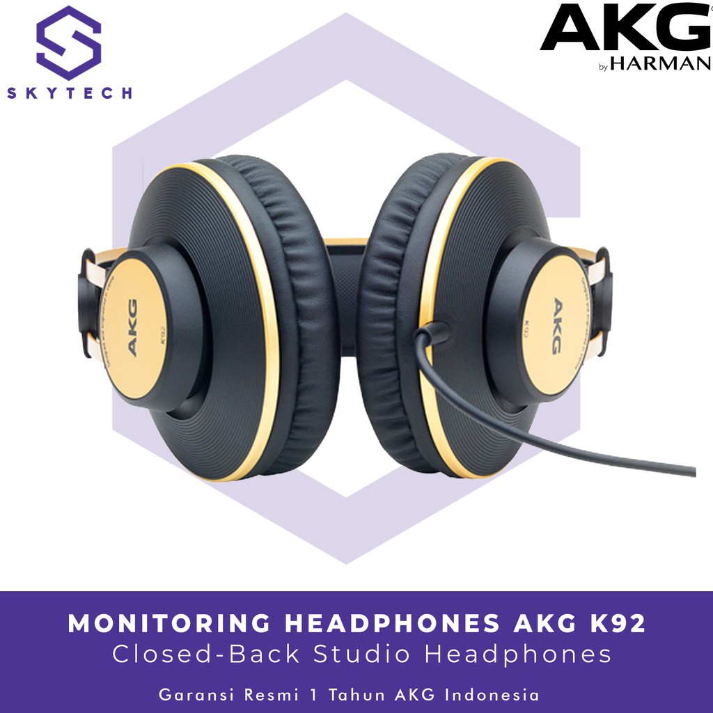 HEADSET AKG K92 PROFESIONAL AUDIO BLACK ORIGINAL GARANSI RESMI
