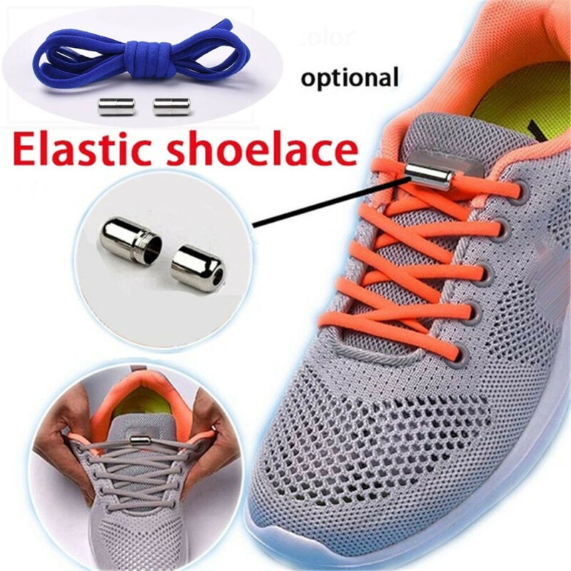 Tali Sepatu Elastis Karet Praktis Model Lock Tube Tali Sepatu Lazy Shoelace with Lock Capsule (SEPASANG)