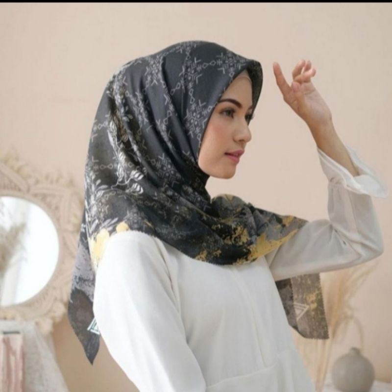 Terbaru !! Hijab Voal Segiempat Motif Baby Doll Kerudung Segiempat Voal Jilbab Voal