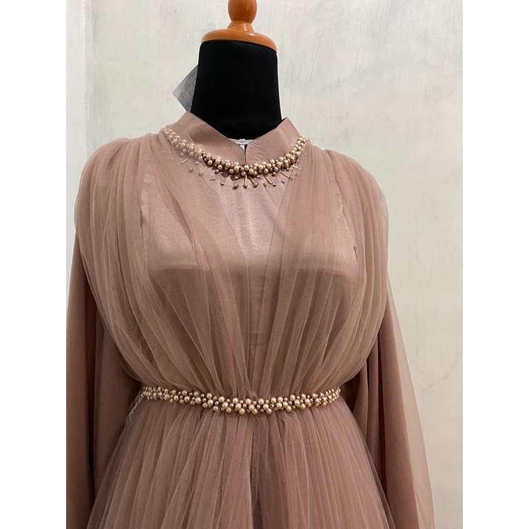 Khadijah Double Tulle | Gaun Pesta | Dress Kondangan | Dress Maternity | dress maternity hijab | gaun maternity
