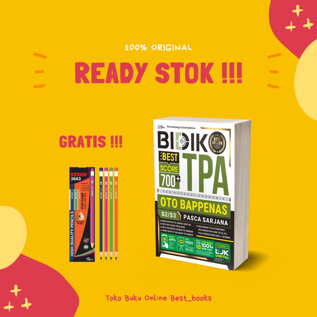 BUKU TPA | BIDIK SKOR 700+ TPA OTO BAPPENAS S2/S3 PASCA SARJANA / FORUM EDUKASI