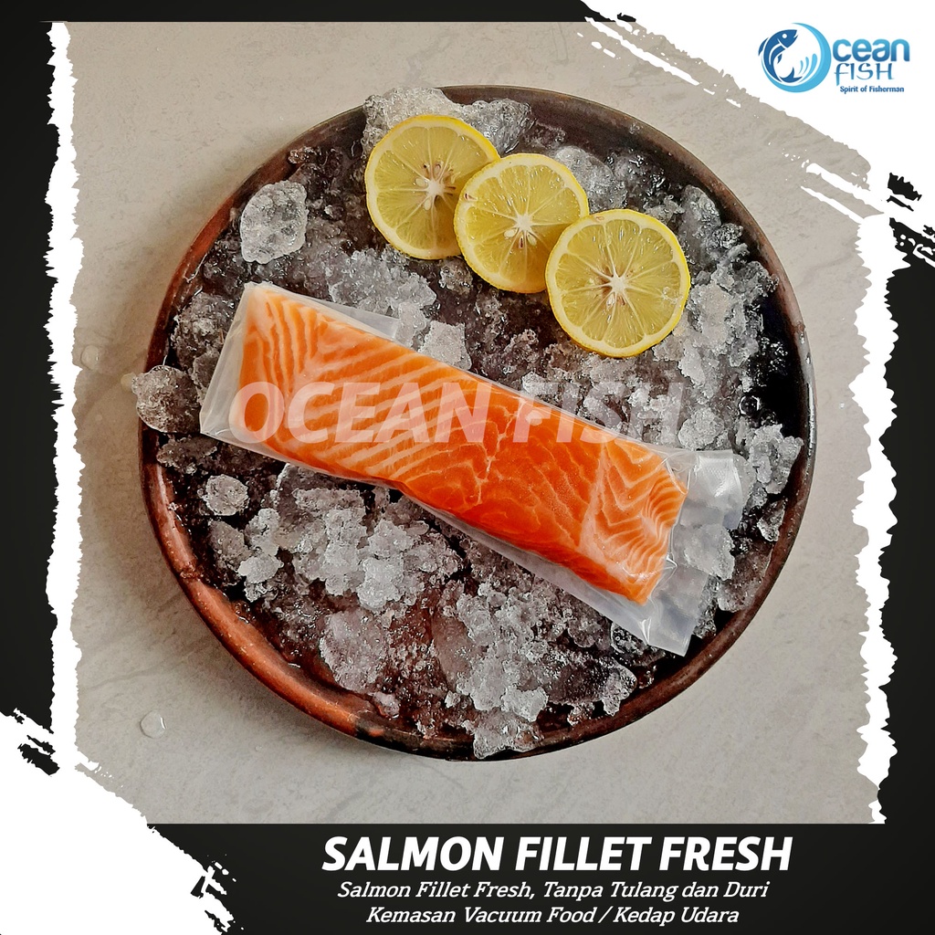 

Fillet Salmon 250g Fresh - Salmon Fillet Fresh Grade Boneless - Fillet Salmon Segar - Salmon Potong Segar Fresh - Fillet Salmon Portion Fresh Sashimi Grade