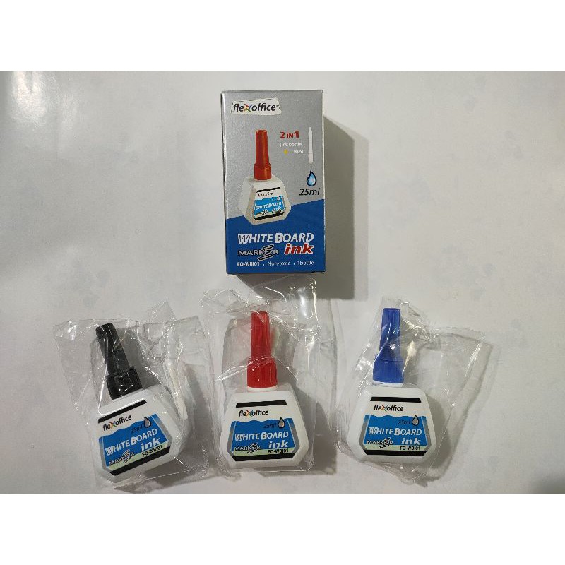 

Tinta Isi Ulang Papan Tulis Refill Spidol White Board Flexoffice (per pcs)