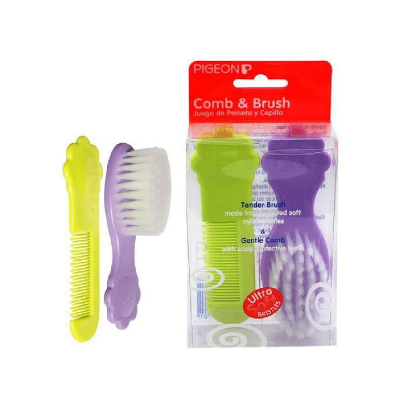 Pigeon Comb &amp; Hair Brush Set usia 0 sampai 12 bulan (K578)