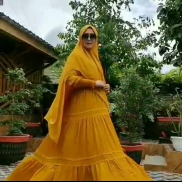 Gamis annisa syar'i set khimar ori
