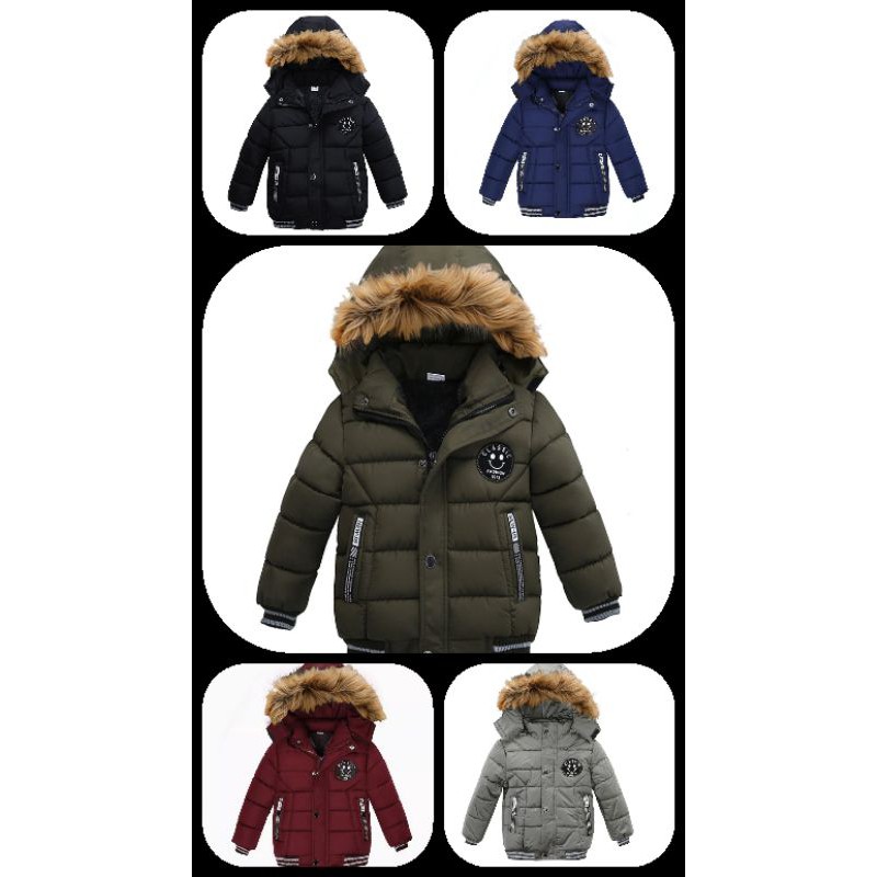 jaket anak import winter bulu tebal termurah dan terbaru