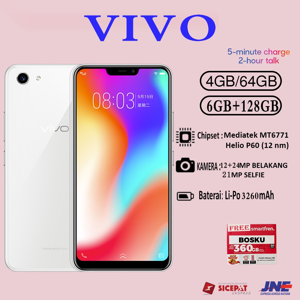 【Bisa cod】Vivo Y83 RAM 6GB+128GB Smartphone type HP murah GARANSI 1 TAHUN