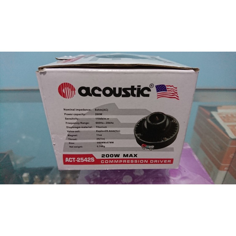 DRIVER TWEETER ACOUSTIC 200W 1INCH ACT2542S