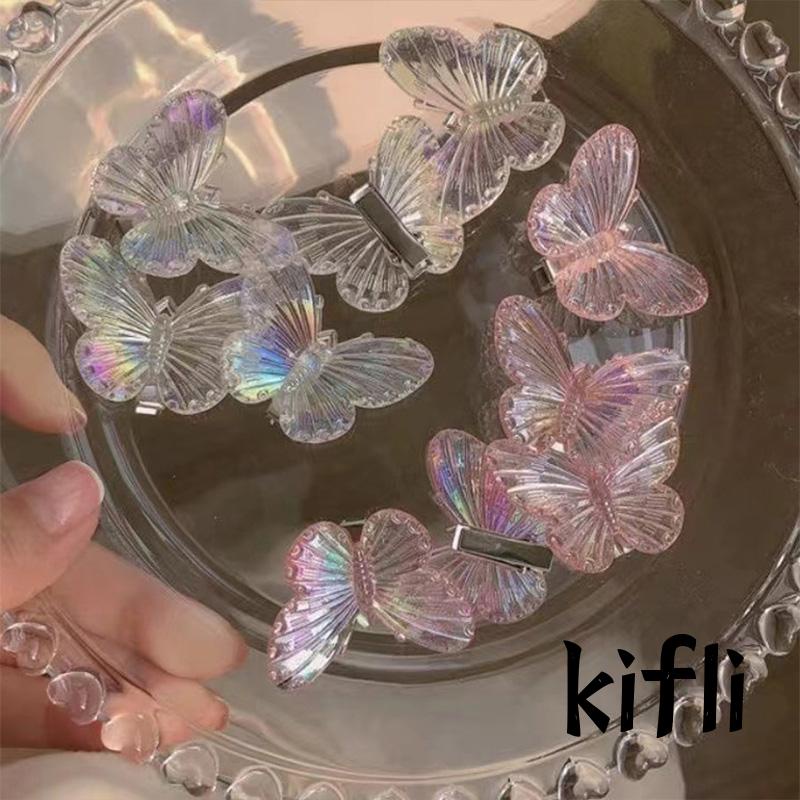 Butterfly Jepit Rambut Bentuk,Kupu-Kupu Warna-Warni, Bahan Metal,Untuk Anak Perempuan