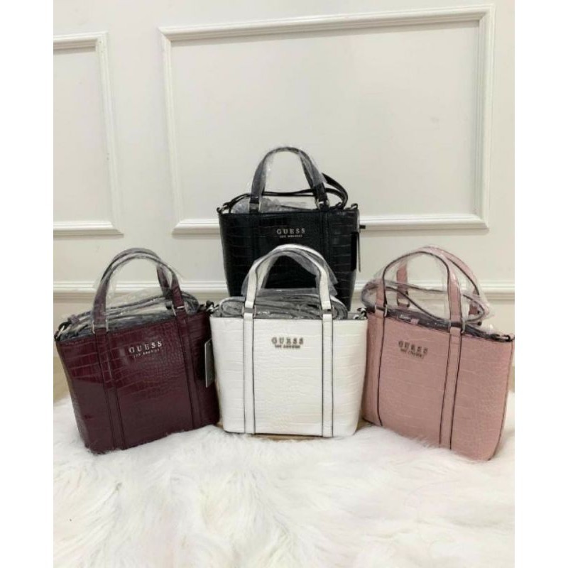 Tas Wanita | GUESS Croco City Shoulder Bag