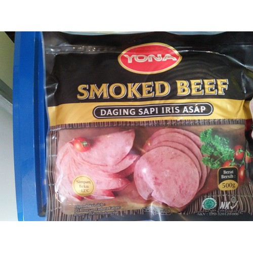 

YONA Smoked Beef Daging Sapi Iris Asap Daging Burger YONA 250gr 500gr