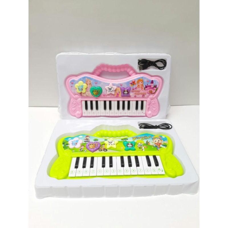 MAINAN PIANO MUSIK ELETRONIK ORGAN MUSIK USB CHARGING KABEL