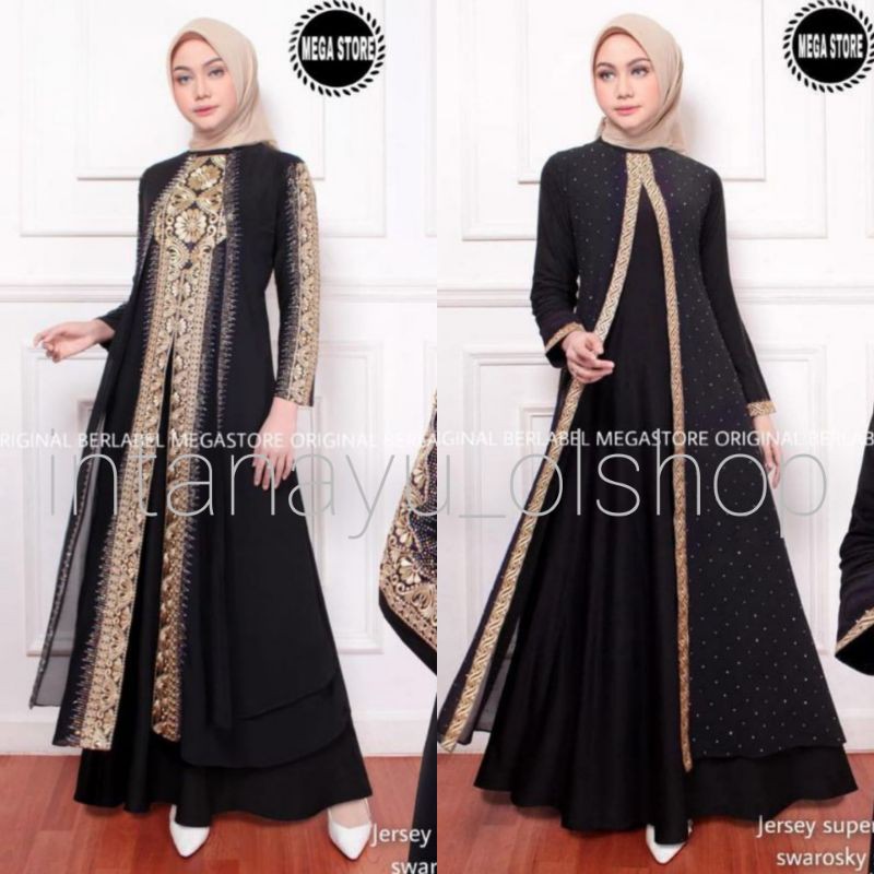 ORI Megastore GAMIS ABAYA TURKI HITAM TERBARU TURKEY 1062 1270 1601 Fashion Muslim Gamis Abaya Arab
