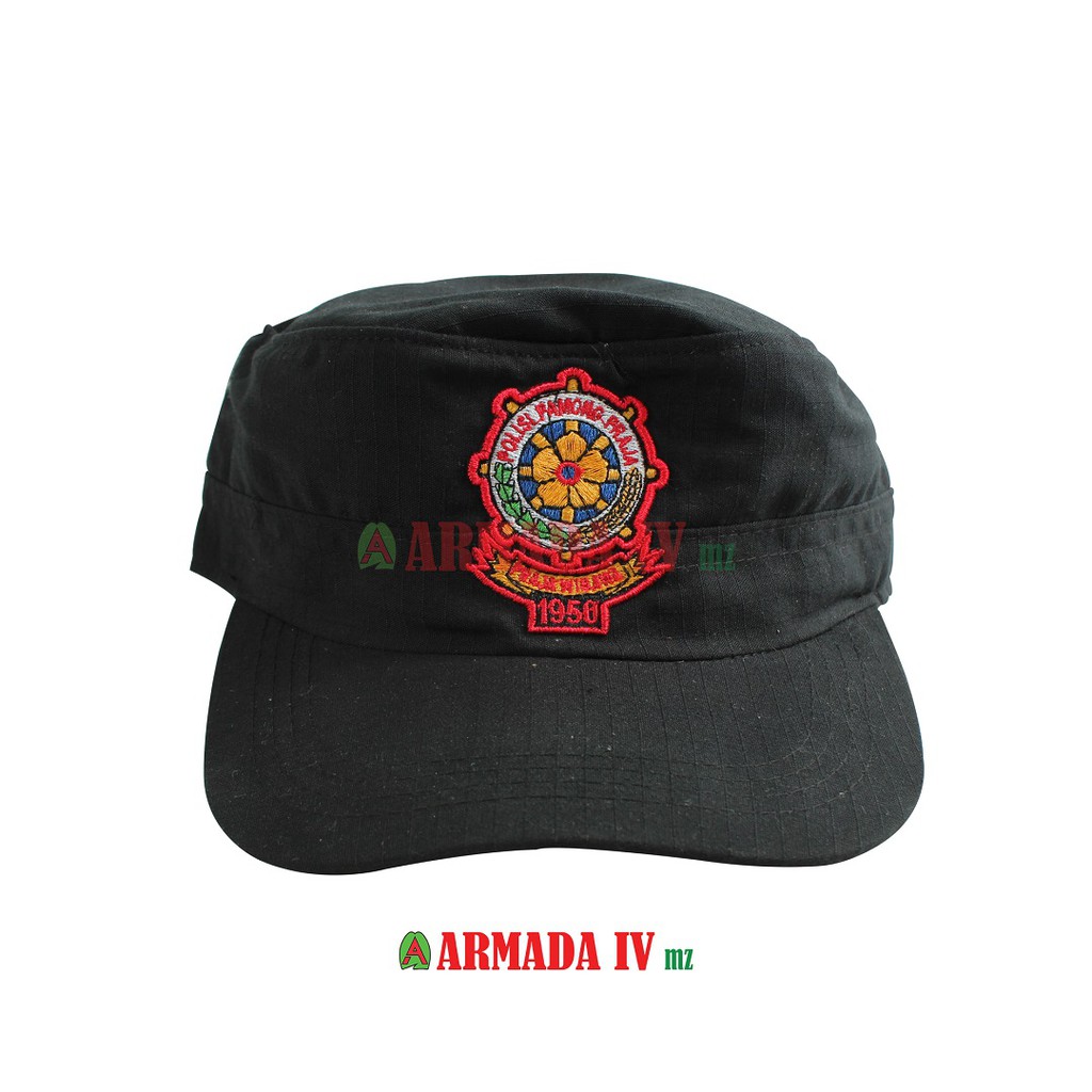 Topi Komando SAT POL PP Logo Hitam