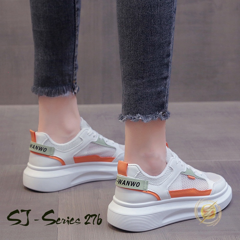 {JWALK} Sepatu Sneakers Wanita Tali Trendy Casual Kuliah Hangout Kualitas Import Premium - 276