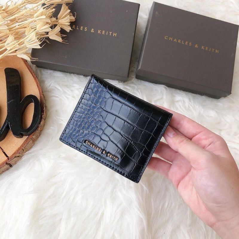 DOMPET LIPAT WANITA DOMPET KECIL CK PRINTED CROCO SMALL WALLET