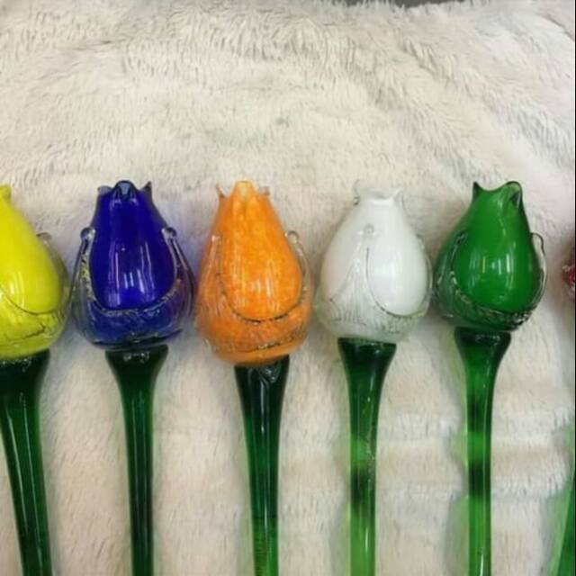Bunga Tulip Kristal 1 Set/ Hiasan/ Pajangan