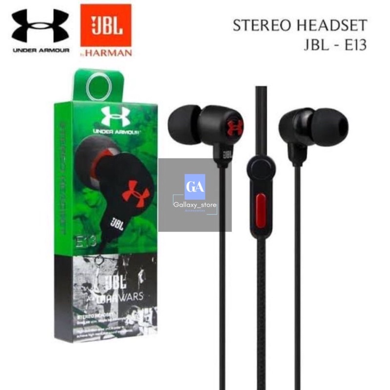 HF Headset Handsfree JBL E-13 Stereo Hi-Res Super Bass With Mic