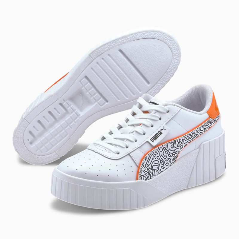 37421001 PUMA - Cali Wedge MR DOODLE Puma White-Puma Bla