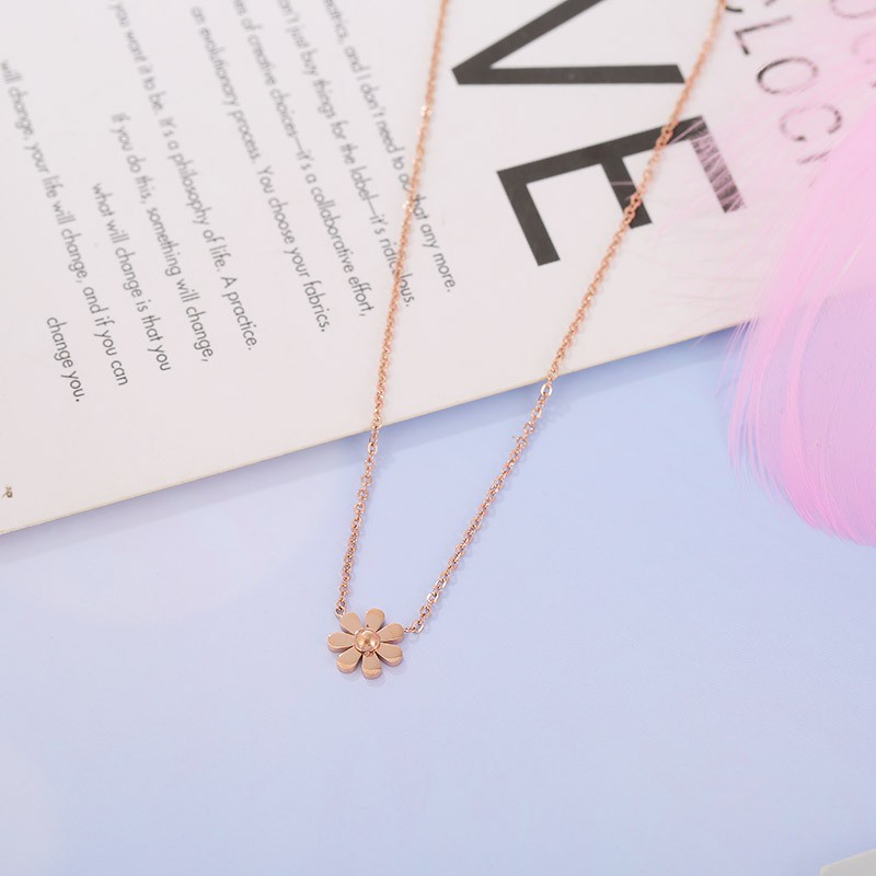 [New] Kalung daisy korea titanium mini hadiah wanita cewek anti karat KK128