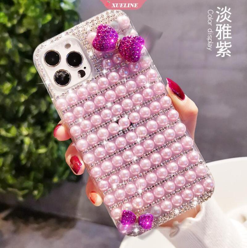 Iphone 12mini 12 Pro MAX 11 Pro Phone Case Luxury Pearl Phone Case Two-in-one Marble Pattern Soft Silicone Protective Cover Xueling