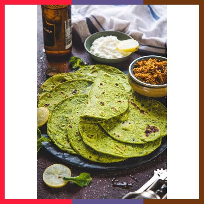

Kebab / Buritto Wrap Cilantro Flour Tortilla 30 Cm Green Frozen