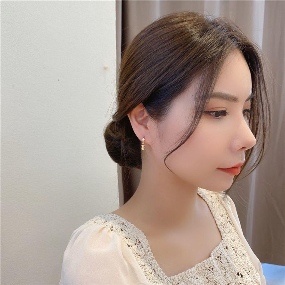 Mxbeauty Star Drop Earrings Fashion Tren Baru Anting Hoop Ear Buckle Piercing Wanita Earring