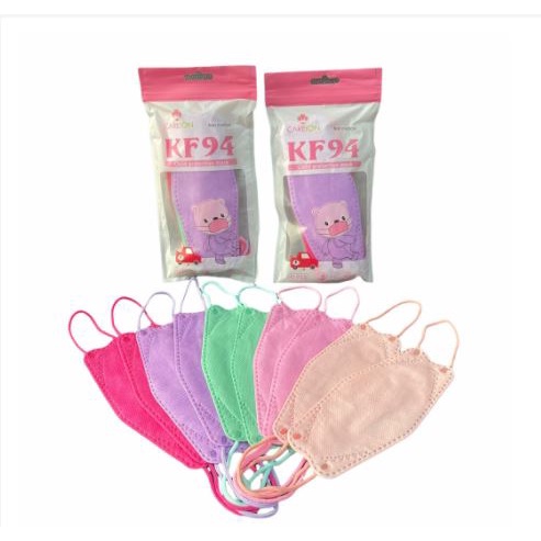 Masker Warna Warni KF94 CAREION Masker Anak Rainbow KF 94 Child - ANAK COWOK/CEWEK