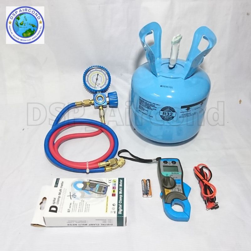 paket pengisian freon AC R32 lengkap